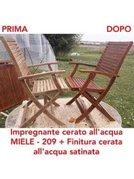 Finitura cerata all'acqua trasparente per interni ed esterni