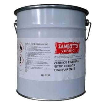 Vernice finitura nitro cerata trasparente LUCIDA per legno da 1 a 5 litri