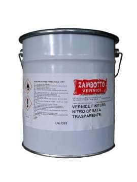 Vernice finitura nitro cerata trasparente LUCIDA per legno da 1 a 5 litri