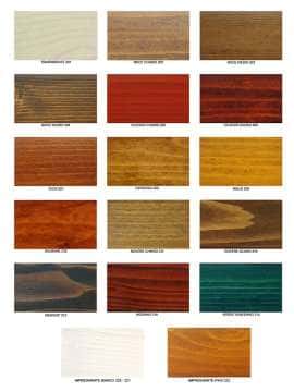 tabella colori impregnante