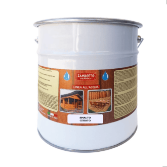 Smalto cerato all'acqua SATINATO per legno per interni ed esterni da 0,75 a 5 litri